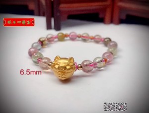 碧璽足金豬手鏈